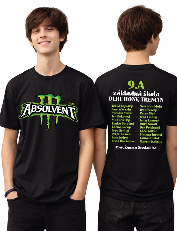 Absolventské tričko - Zelený street art