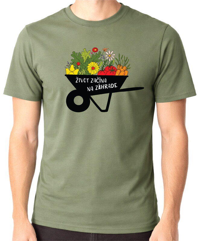 Tričko - Život začína na záhrade