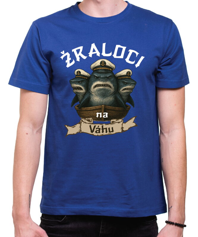 Vodácke tričko - Žraloci na (vlastný text)