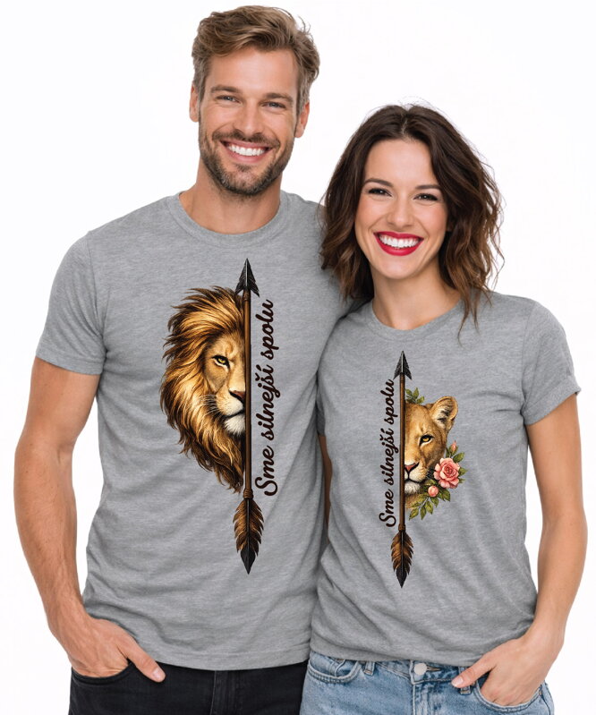 Partnerské tričká - Sme silnejší spolu 2ks