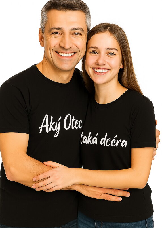 Rodinný pár tričiek - Aký otec, taká dcéra.  (cena za pár)