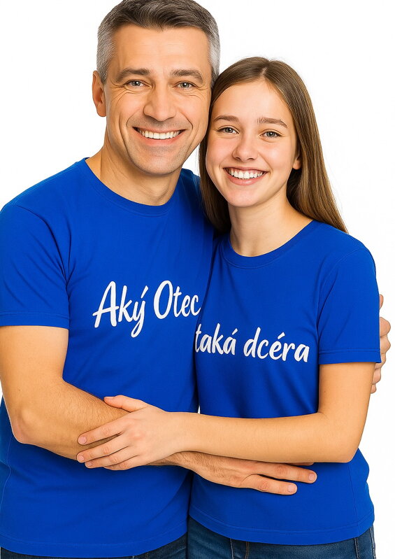 Rodinný pár tričiek - Aký otec, taká dcéra.  (cena za pár)