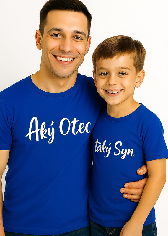 Rodinný pár tričiek - Aký otec, taký syn.  (cena za pár)