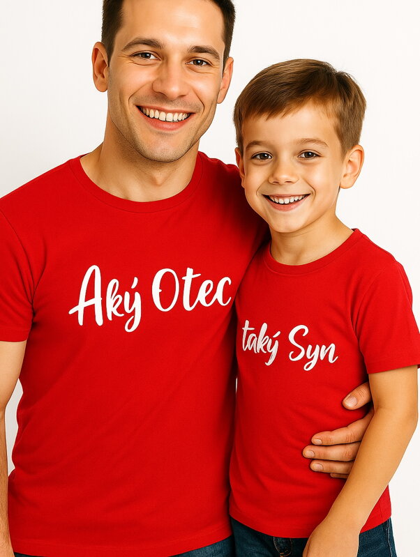 Rodinný pár tričiek - Aký otec, taký syn.  (cena za pár)