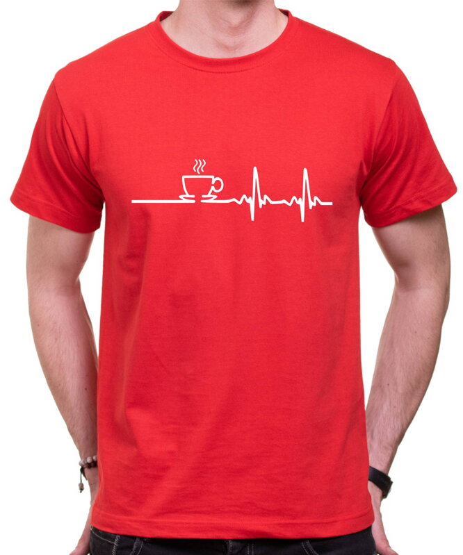 Tričko - EKG káva Tričko - EKG káva