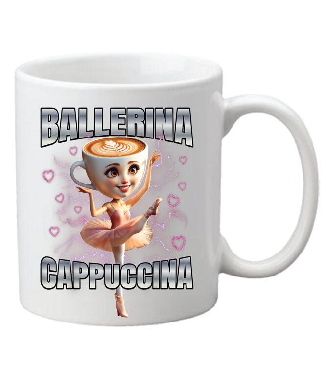 Hrnček s potlačou Ballerina Cappuccina (Talianský Brainrot) Hrnček s potlačou Ballerina Cappuccina (Talianský Brainrot)