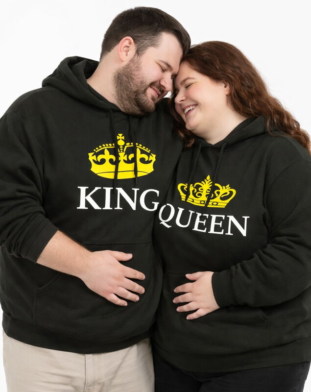 Pánska/dámska mikina KING - QUEEN (kráľ/královna)
