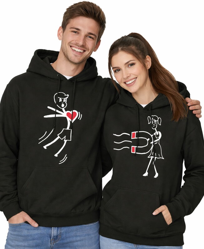 Partnerské mikiny - Láska Magnet (cena za pár)