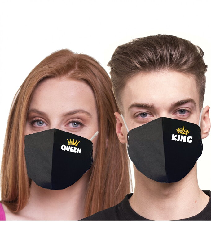 Partnerské rúška King a Queen - Sada 2ks Partnerské rúška King a Queen - Sada 2ks