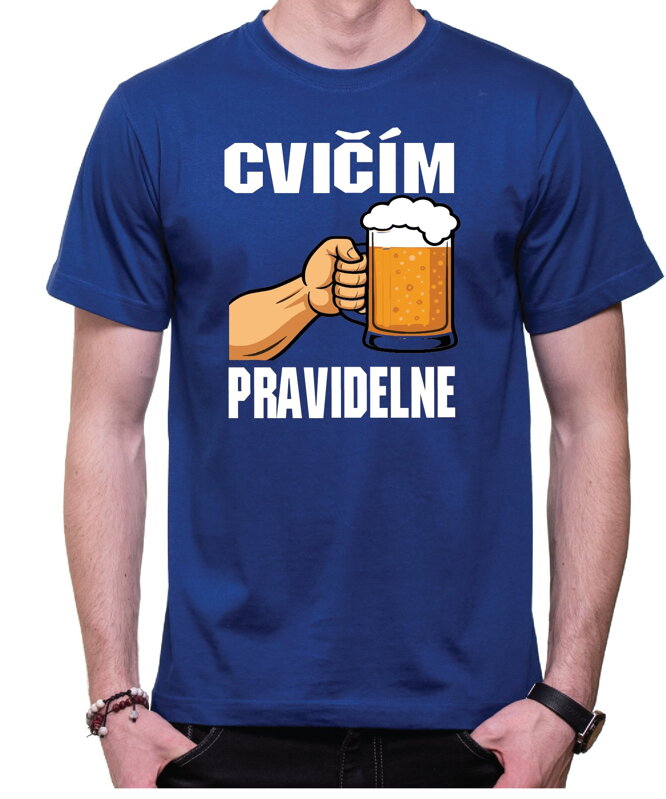 Tričko pre pivárov - Cvičím pravidelne