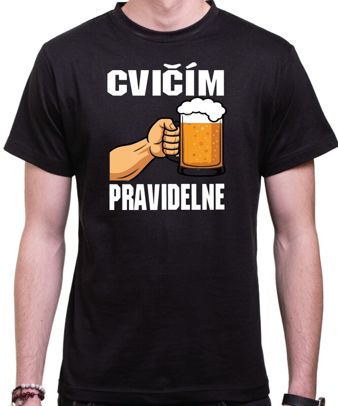 Tričko pre pivárov - Cvičím pravidelne Tričko pre pivárov - Cvičím pravidelne