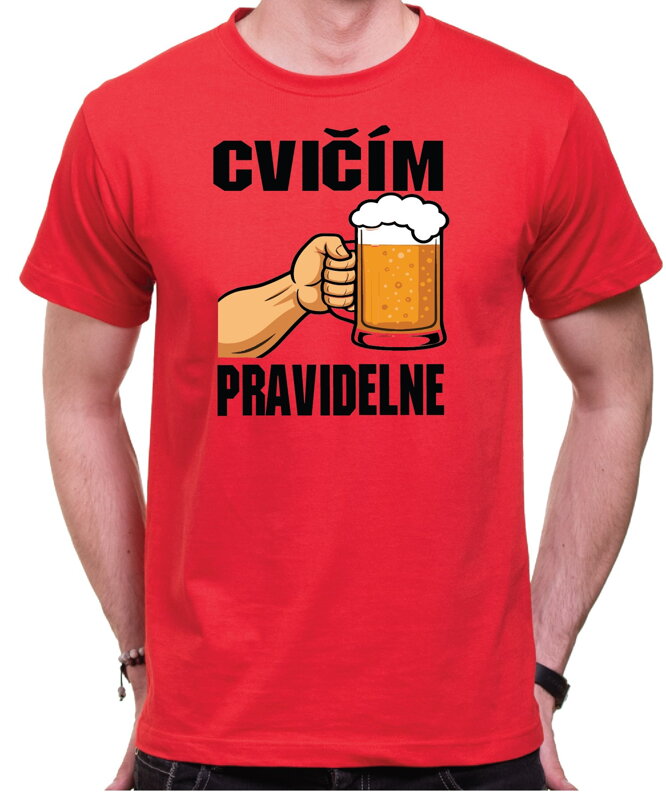Tričko pre pivárov - Cvičím pravidelne Tričko pre pivárov - Cvičím pravidelne