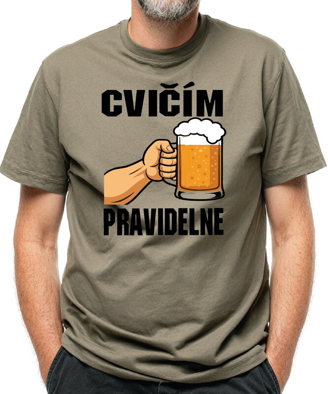 Tričko pre pivárov - Cvičím pravidelne Tričko pre pivárov - Cvičím pravidelne