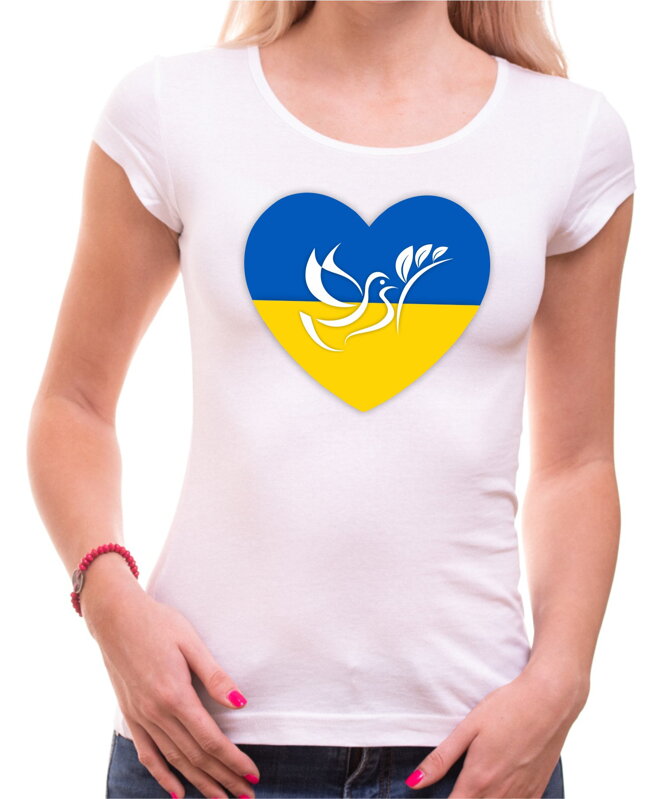 Tričko - Srdce Ukrajina (Podpora Ukrajine)