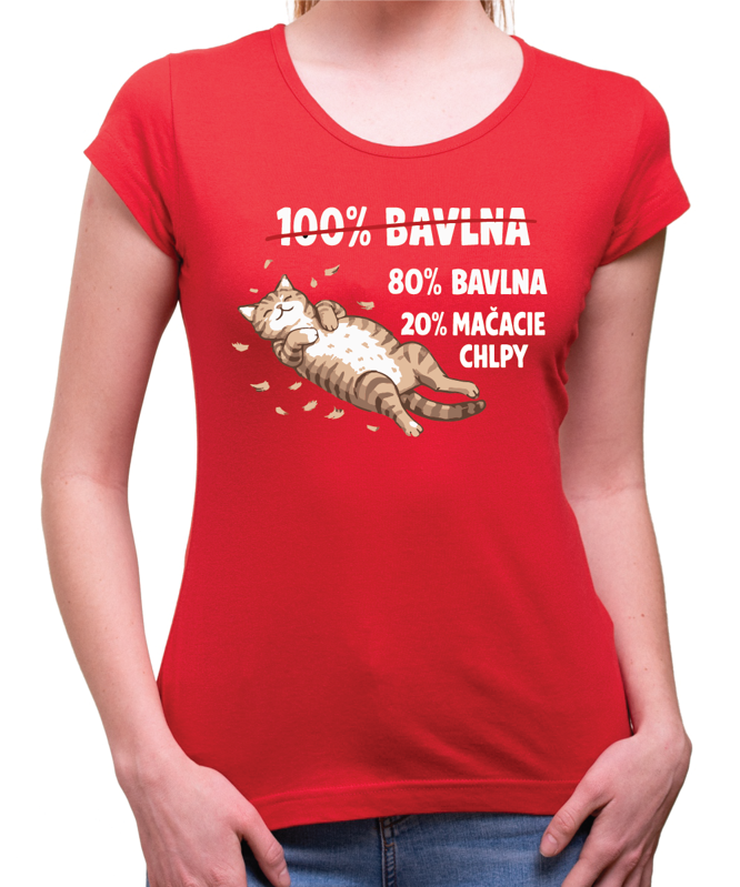 Tričko pre milovníkov mačiek - 80% bavlna 20%mačacie chlpy