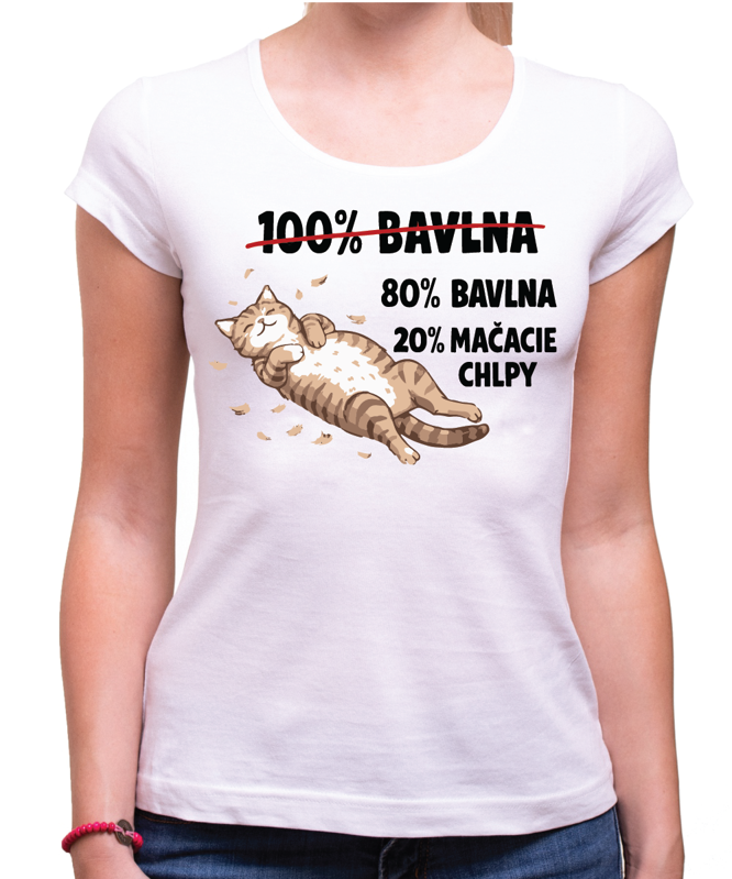 Tričko pre milovníkov mačiek - 80% bavlna 20%mačacie chlpy