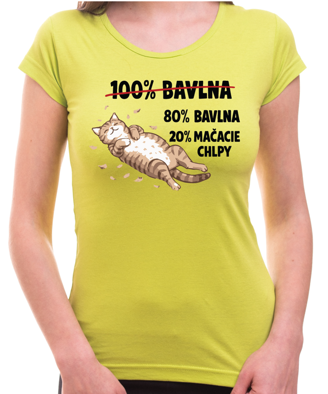 Tričko pre milovníkov mačiek - 80% bavlna 20%mačacie chlpy