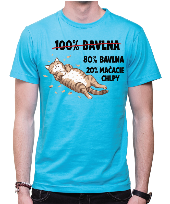 Tričko pre milovníkov mačiek - 80% bavlna 20%mačacie chlpy