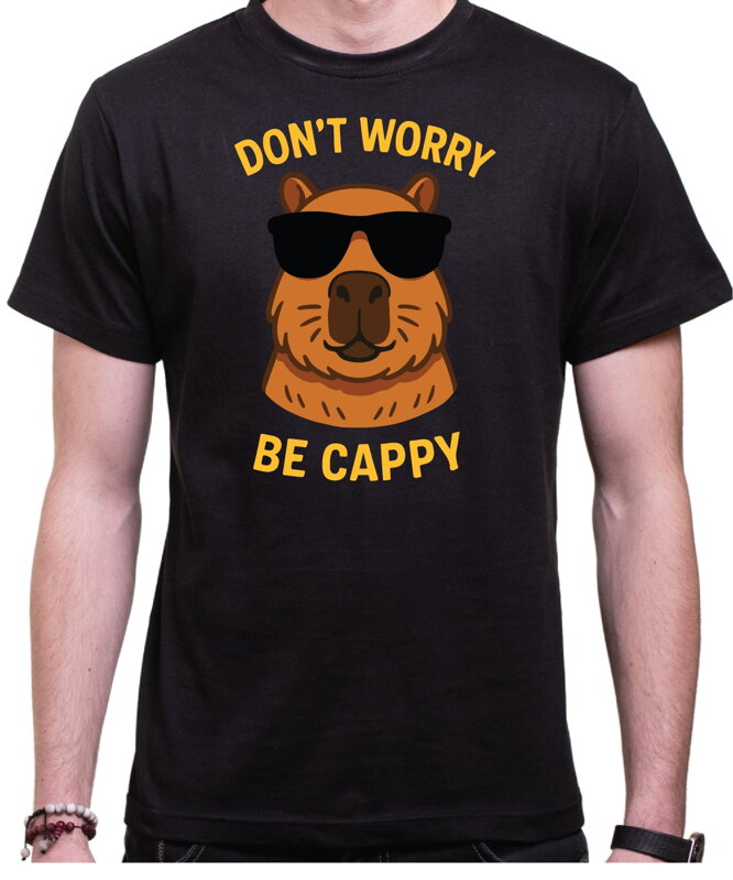 Tričko s Kapybarou - Don't worry be Cappy Tričko s Kapybarou - Don't worry be Cappy