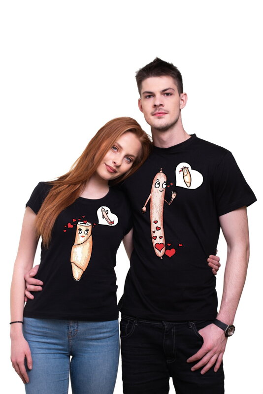 Partnerské tričká - Párok v rohlíku (cena za 2ks) Partnerské tričká - Párok v rohlíku (cena za 2ks)
