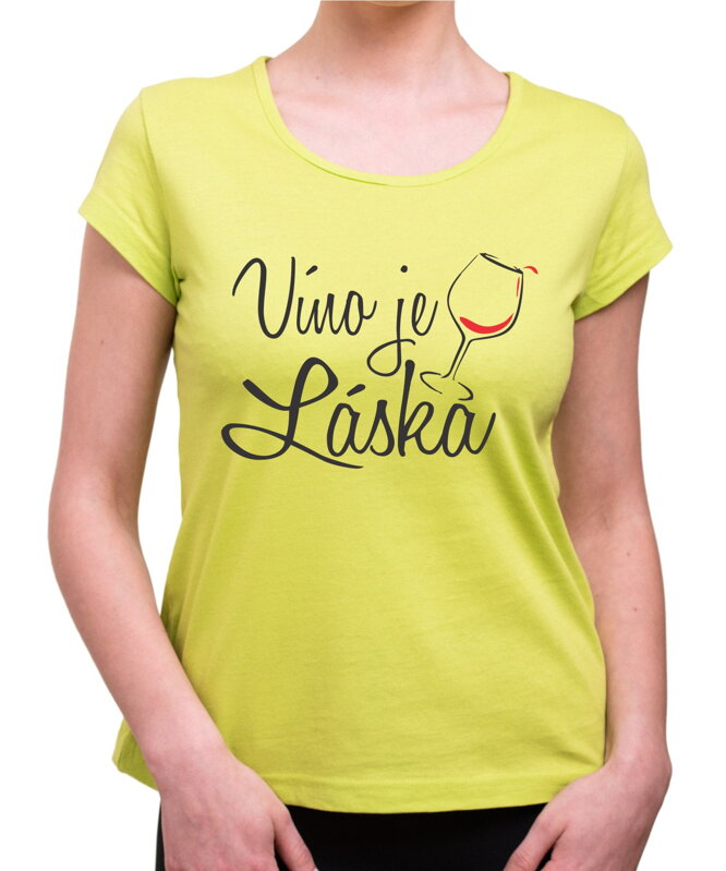 Vinárske tričko - Víno je láska