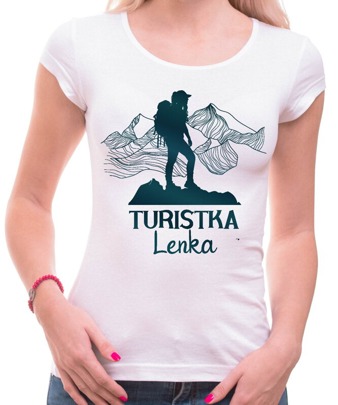 Dámske tričko - TURISTKA + vl.meno Dámske tričko - TURISTKA + vl.meno