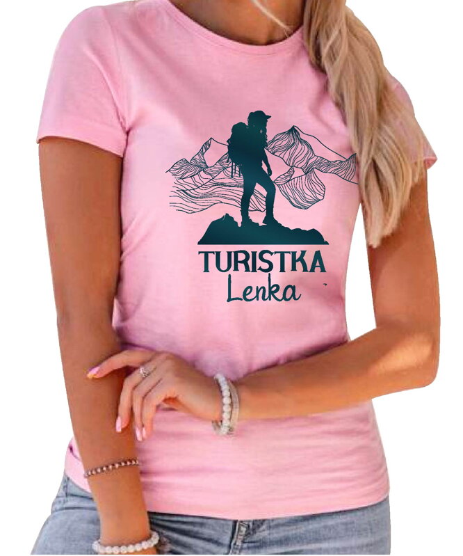 Dámske tričko - TURISTKA + vl.meno Dámske tričko - TURISTKA + vl.meno
