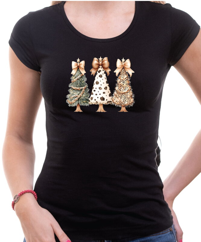 Vianočné tričko - Vianočné stromčeky