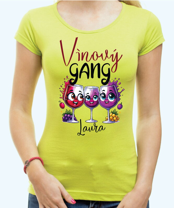 Tričko - Vínový GANG (vlastné meno)
