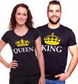 Pánske/dámske tričko KING - QUEEN (kráľ/královna)