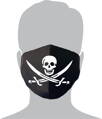 Ochranné rúško - Pirát (Textilné čierne) 