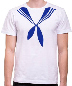 Námornícke tričko - Modrá šatka