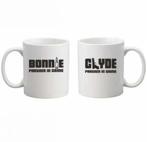Sada: 2 hrnčeky Bonnie a Clyde