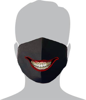 Ochranné rúško - Joker úsmev (Textilné čierne) 