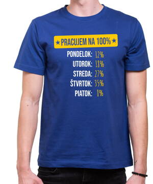 Tričko - Pracujem na 100%